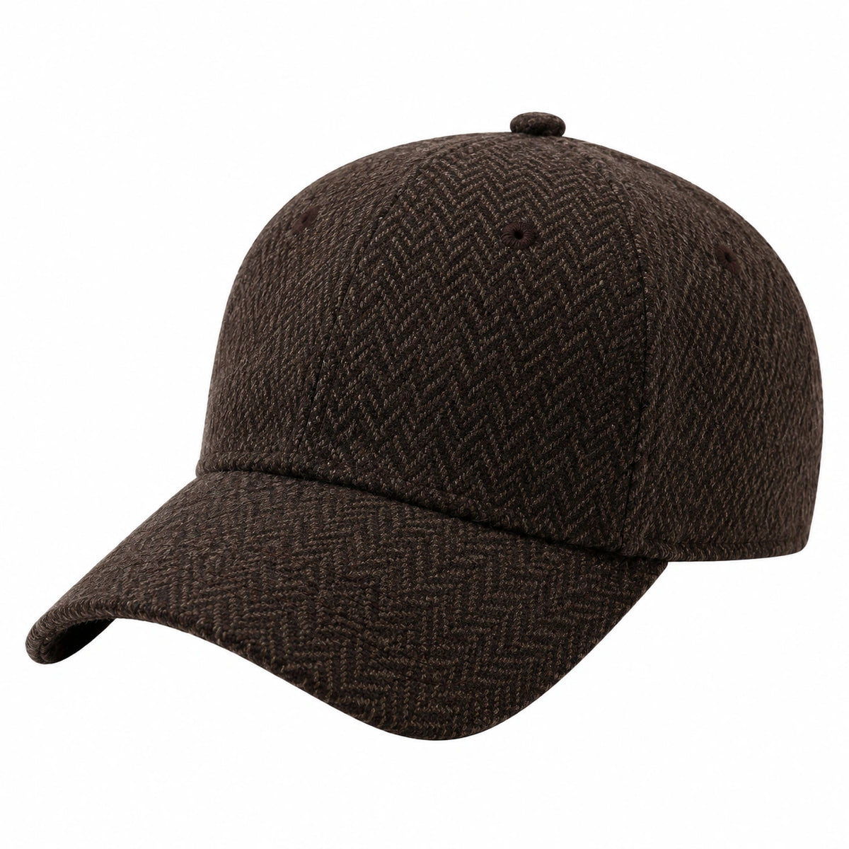 Cappellino da baseball taglia unica in tessuto testurizzato marrone - visiera curva stile casual
