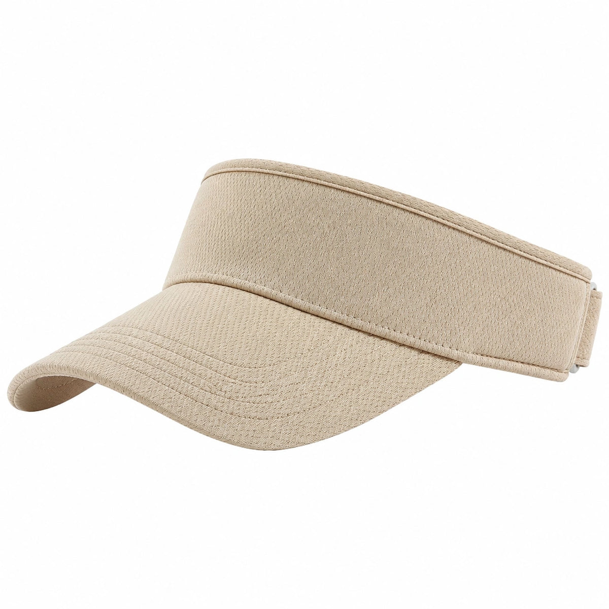 Visiera parasole taglia unica in tessuto beige - regolabile stile casual